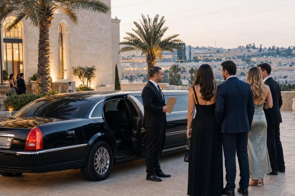 לימוזינה יוקרתית ליד אולם אירועים בישראל, בהקשר של מה משפיע על מחיר לימוזינה